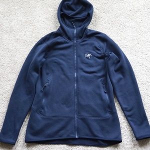 Arcteryx women hoodie, sweatshirt, blue, size L